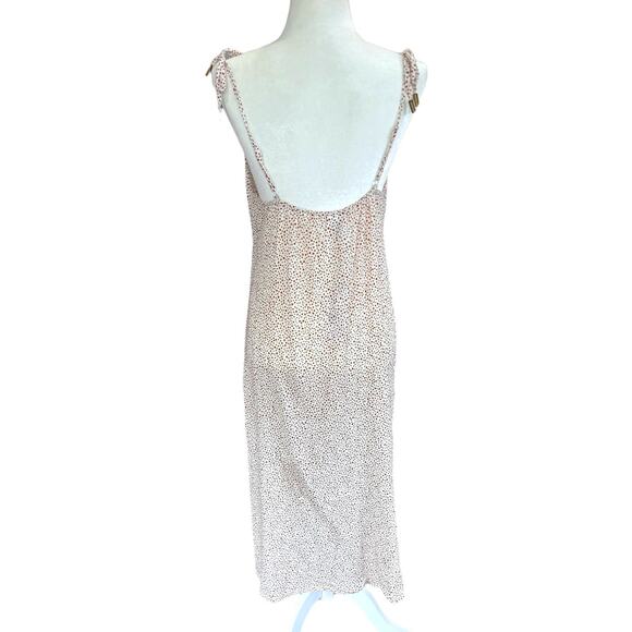 Sanctuary Swim Coverup Dress Womens Large White‎ Brown Strappy 100% Cotton NWT - Picture 4 of 13